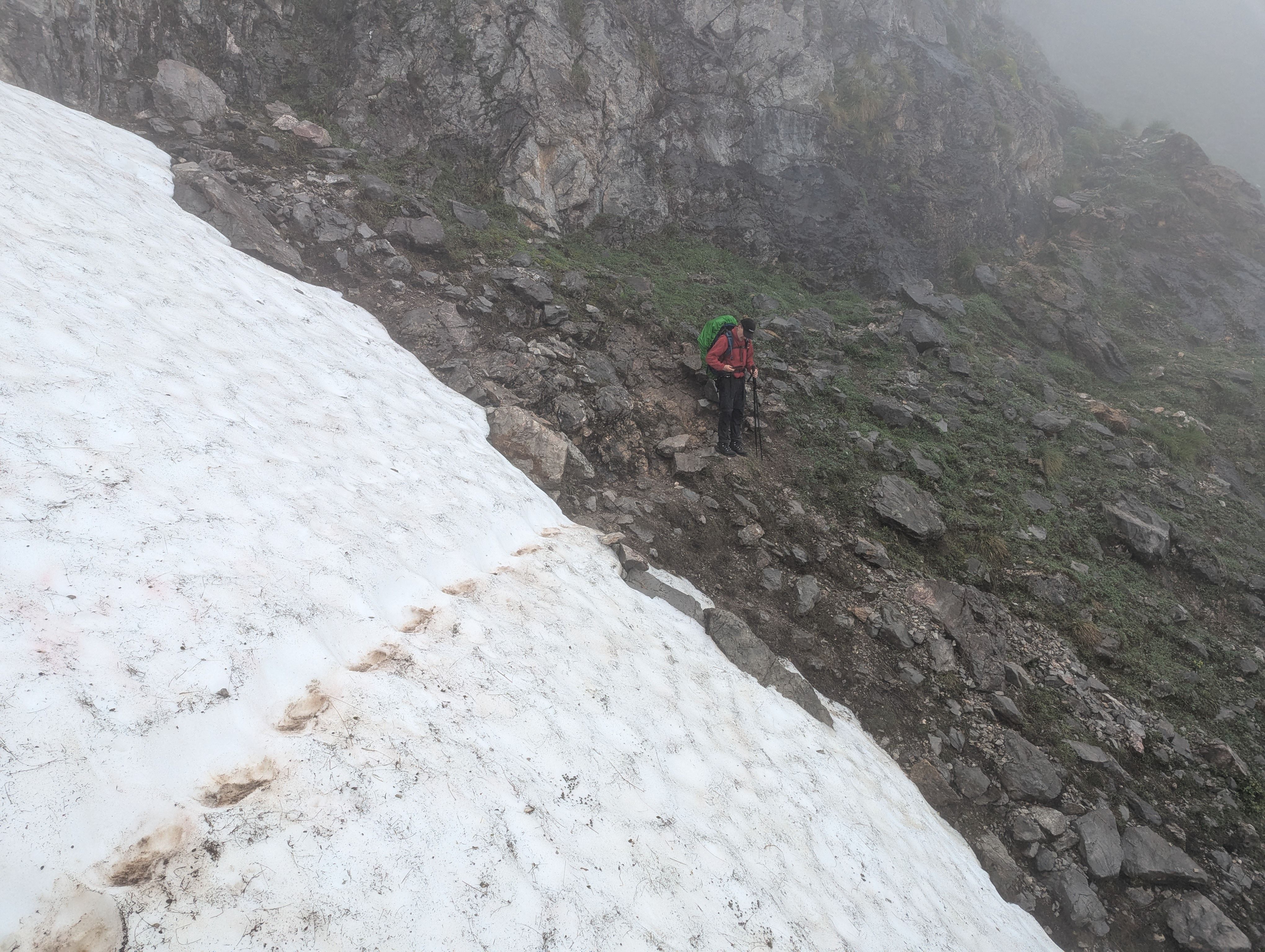 Then came the first snowfields