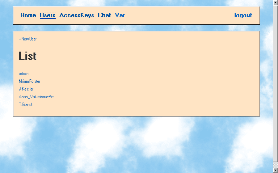 Das Admin Interface