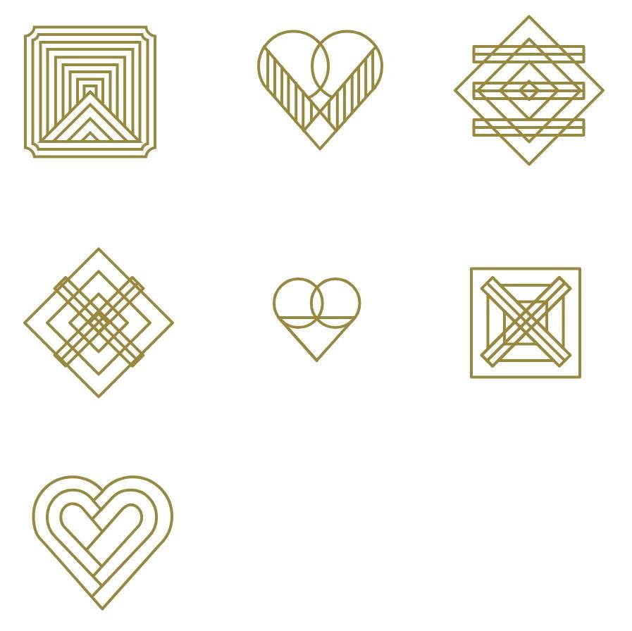Icons for the screen design