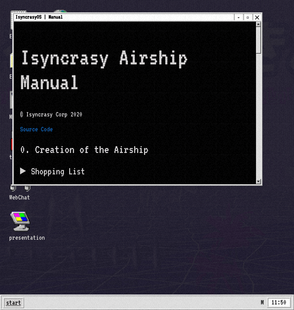 Das Airship Manual im OS