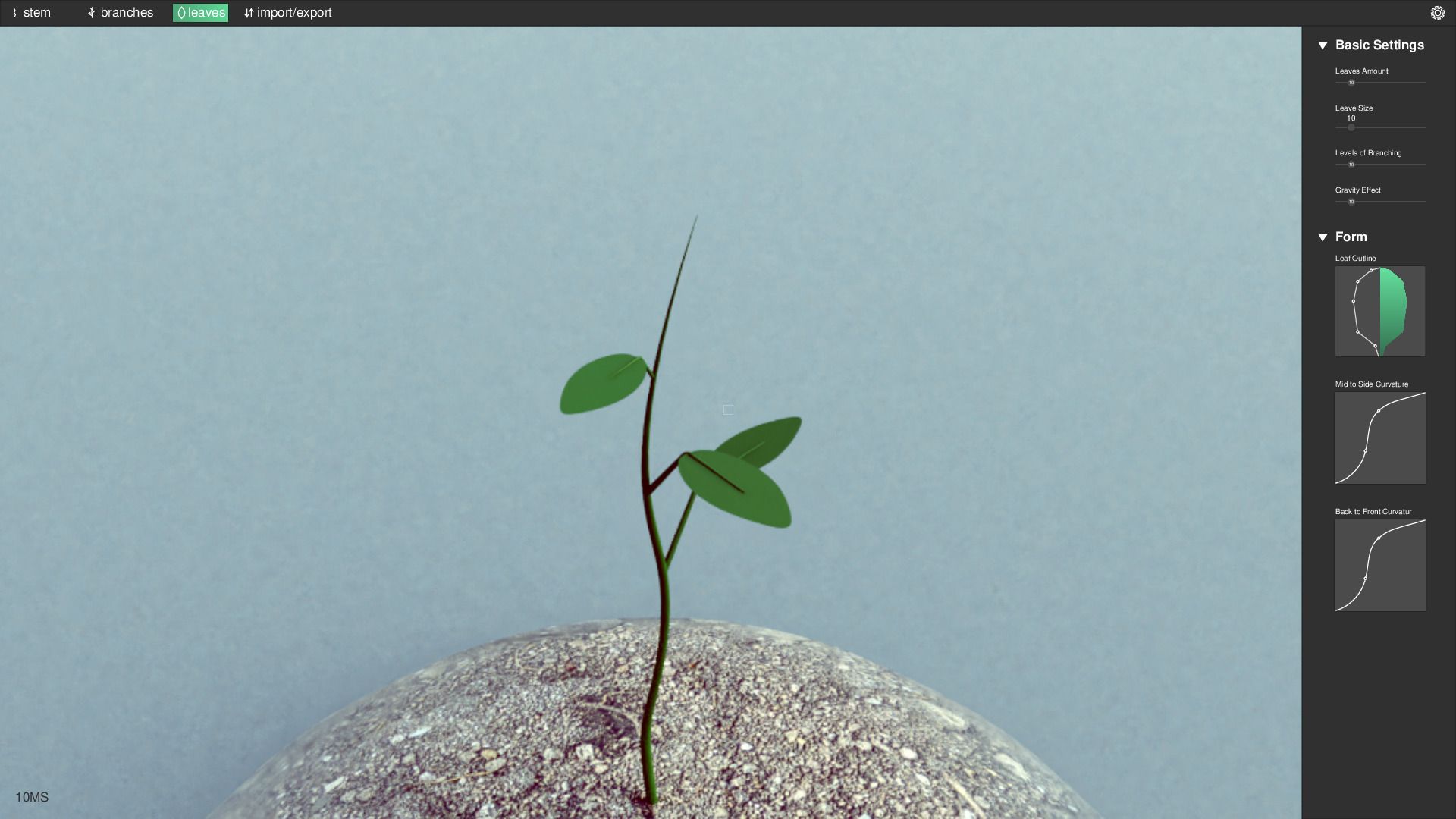 Leaves page